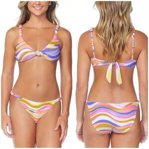 Raisins Jamaica Printed Knot Bikini Top & Jamaica Printed Bikini Bottoms
